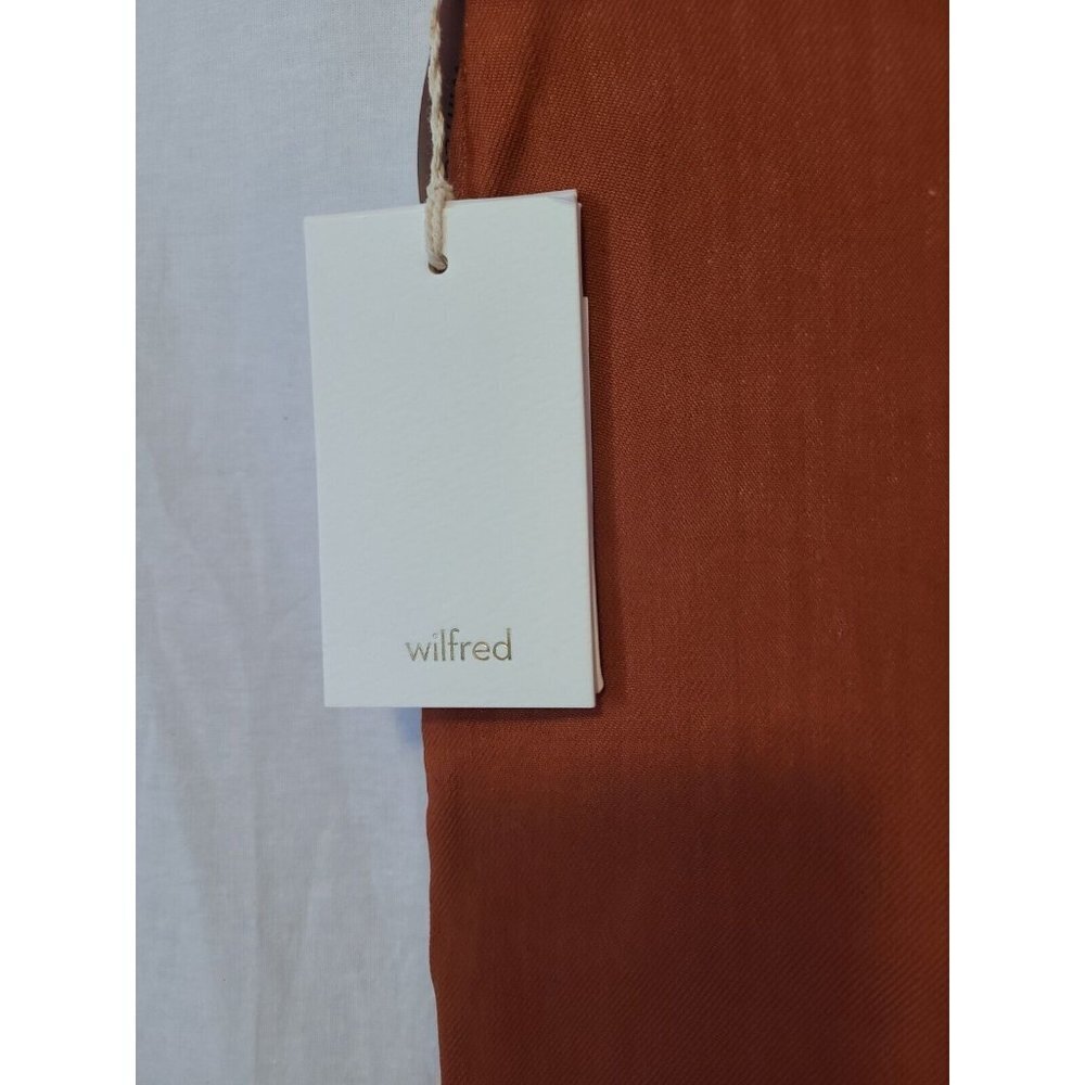 Aritiza xWilfred Cherice Italian Linen Blend Orange Slim Cigarette Pants Size 0 - Picture 3 of 5
